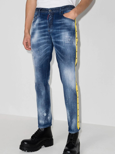 DSQUARED2 Skater logo-tape slim jeans outlook