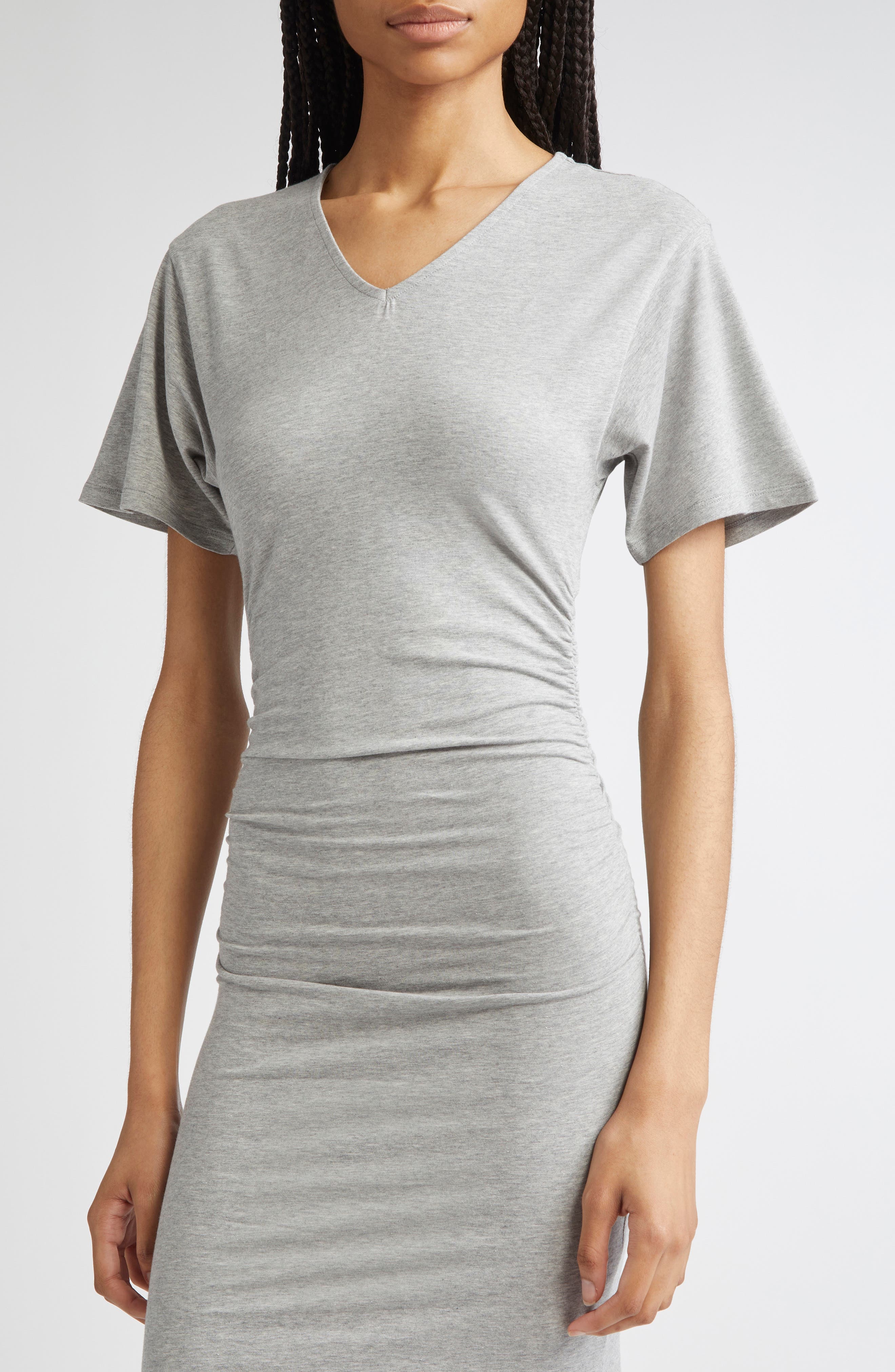 Paloma Wool Mes Stretch Cotton T-Shirt Dress in Grey at Nordstrom - 4