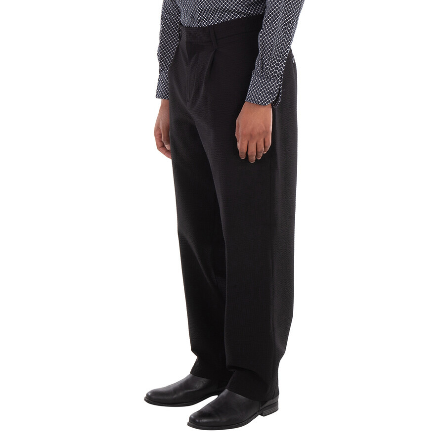 Emporio Armani Seersucker Pleated-Waist Chinos Pants - 2