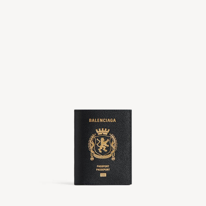 Men's Passport Vertical Bifold Wallet in Black 1
