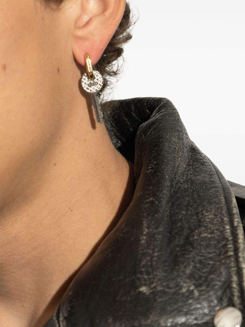 key-charm hoop earring - 4