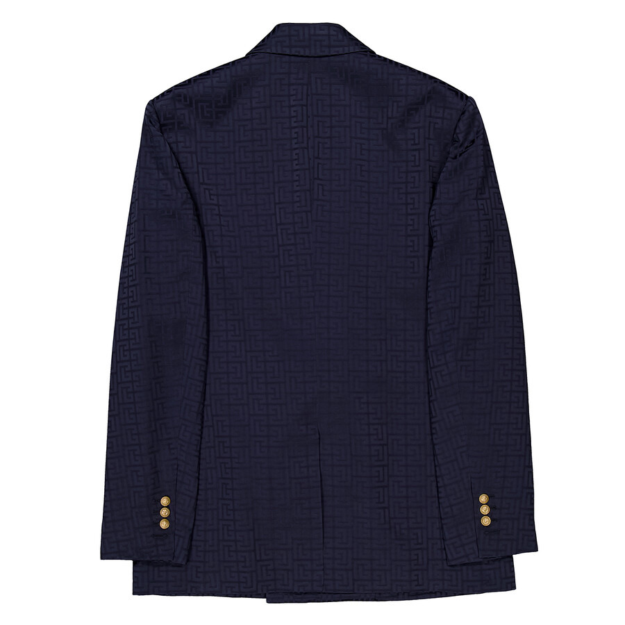 Balmain PB-Monogram Satin Blazer - 7