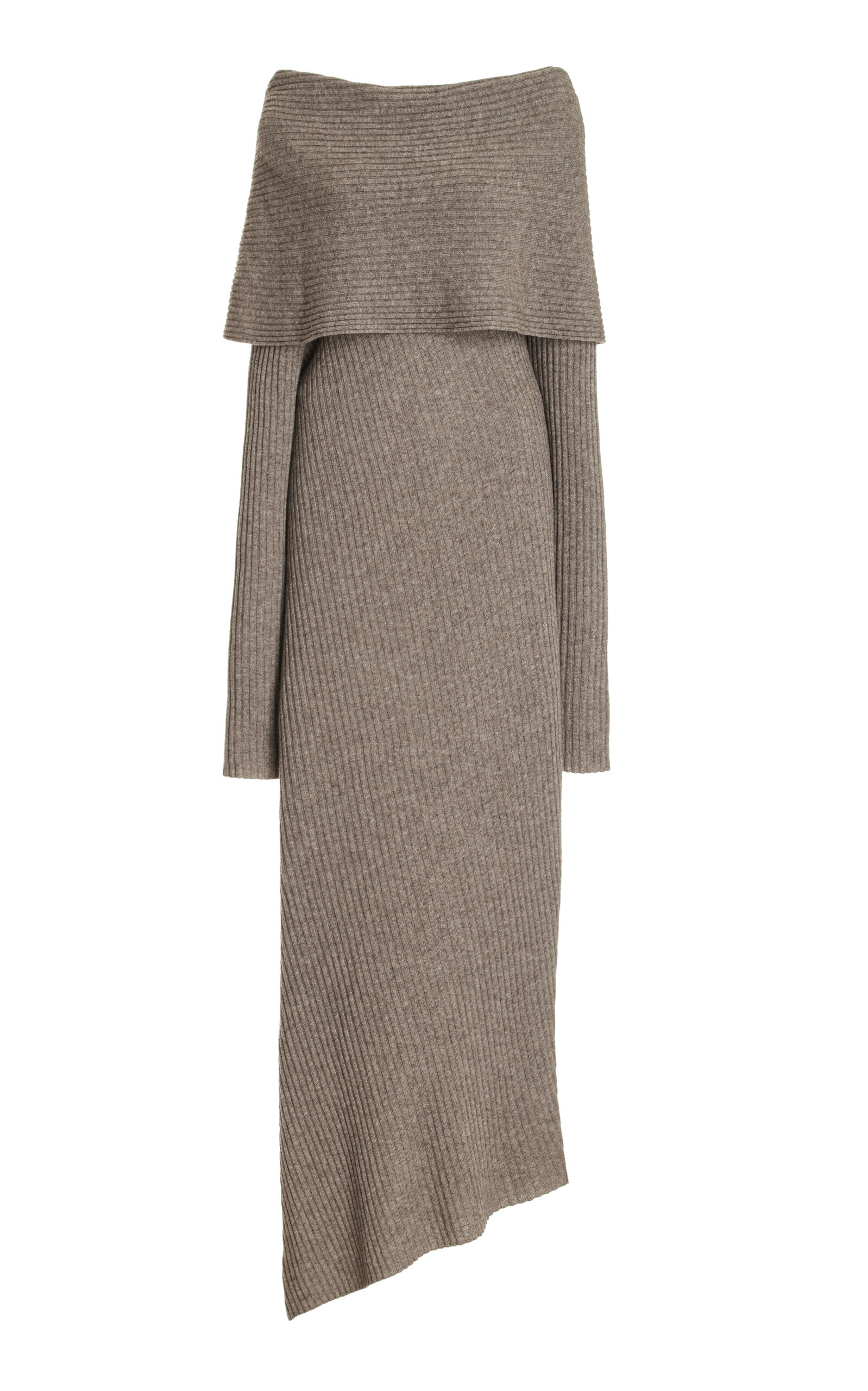 Junea Wool-Blend Midi Dress brown - 1