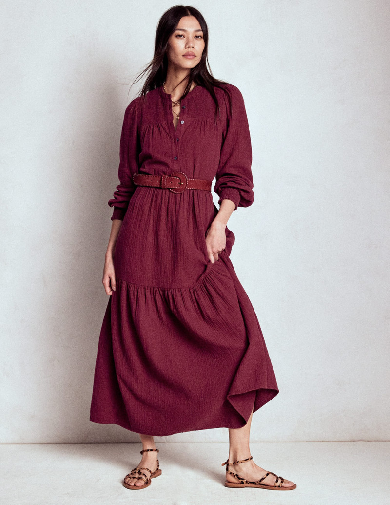 Cecily Double Cloth Midi Dress-Deep Wisteria 6