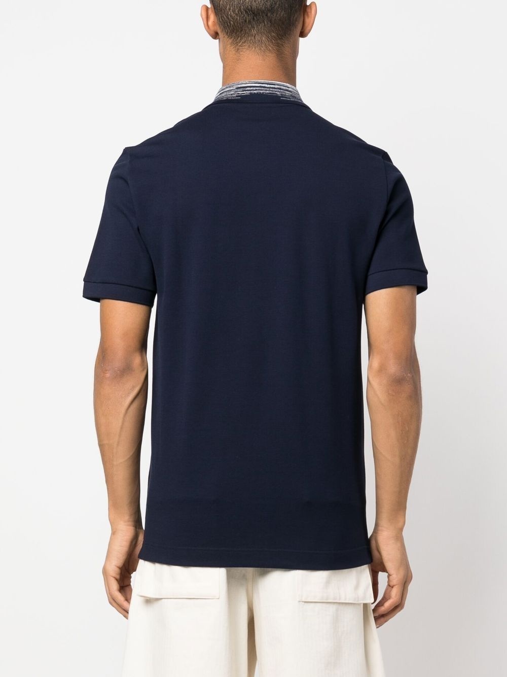 zig-zag collar polo shirt - 4