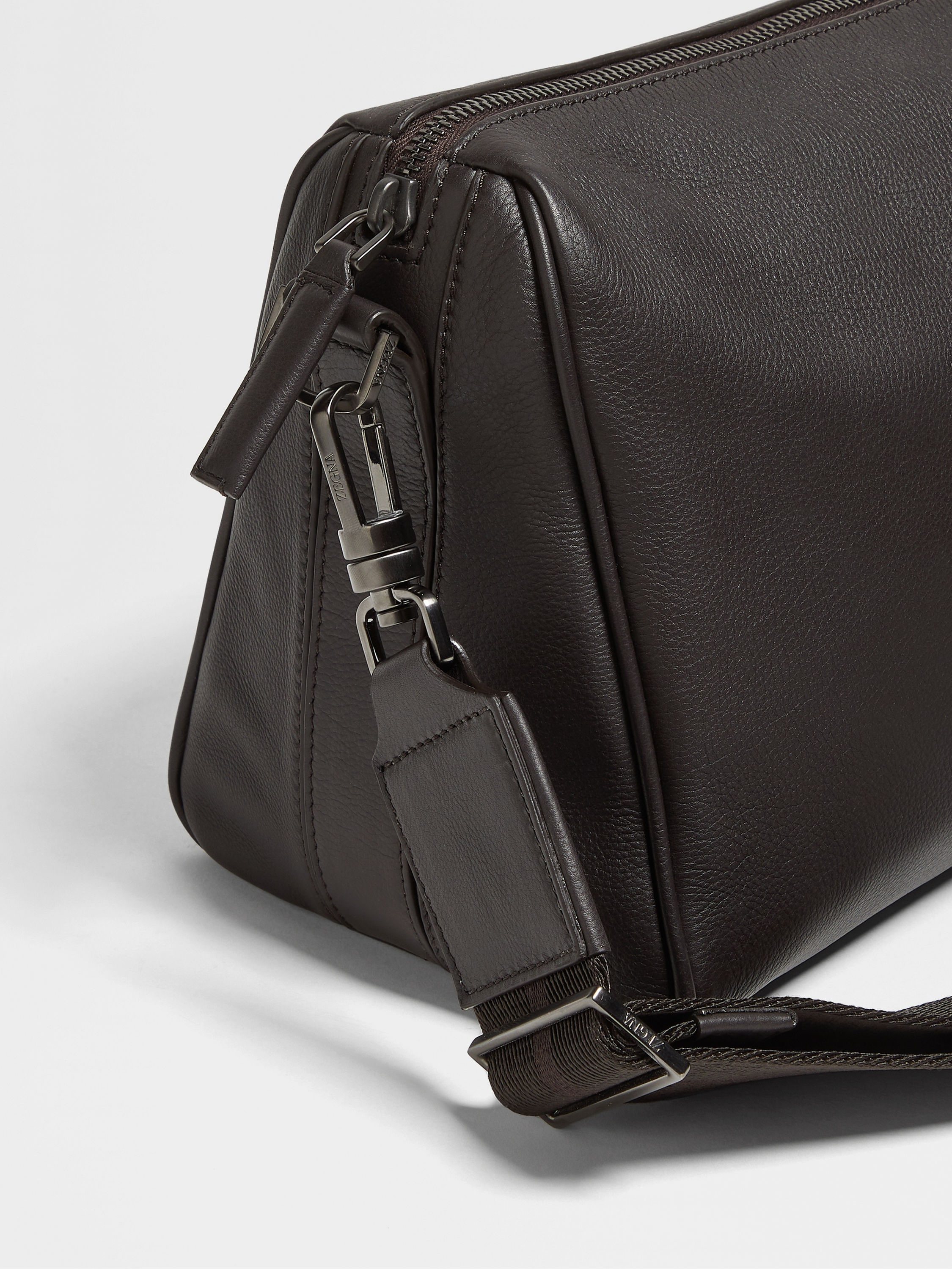 DARK BROWN SECONDSKIN CROSSBODY - 5