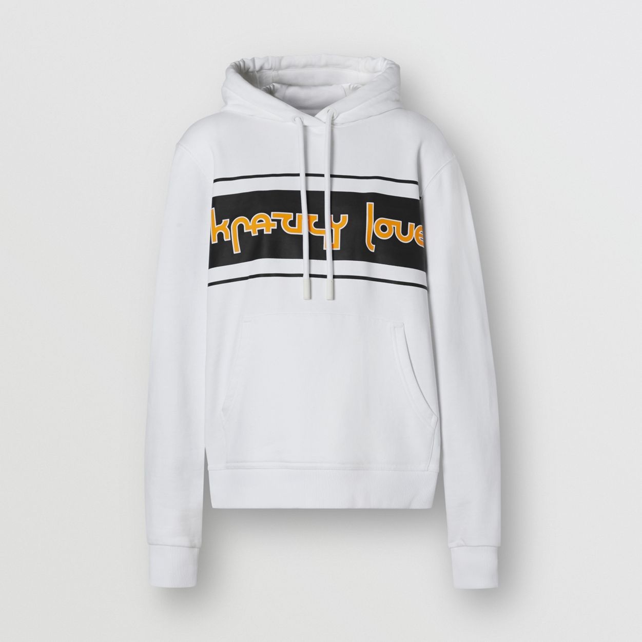 Slogan Print Cotton Oversized Hoodie - 1