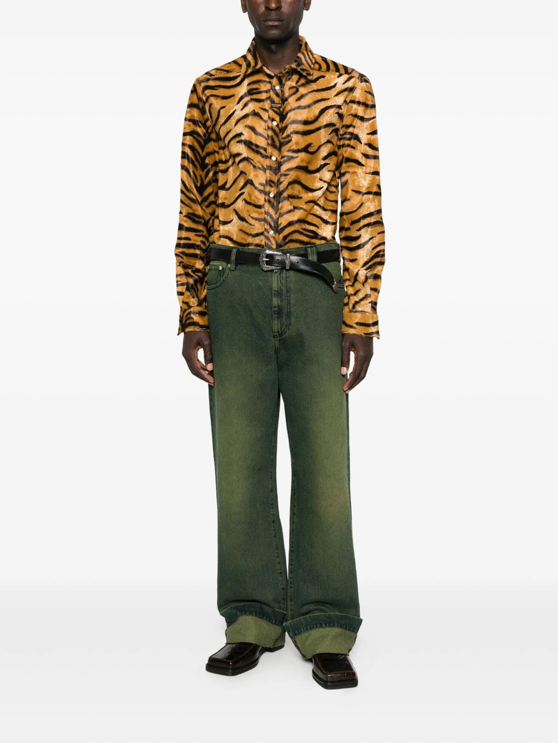 Martine Rose Martine Rose Tiger-print Felt Shirt outlook