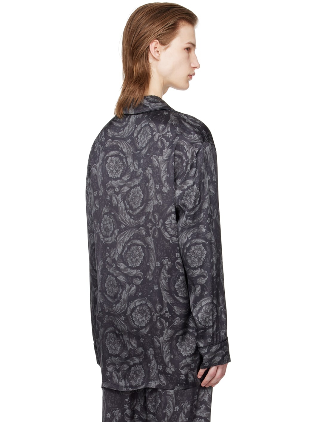 Black Barocco Pyjama Shirt - 3