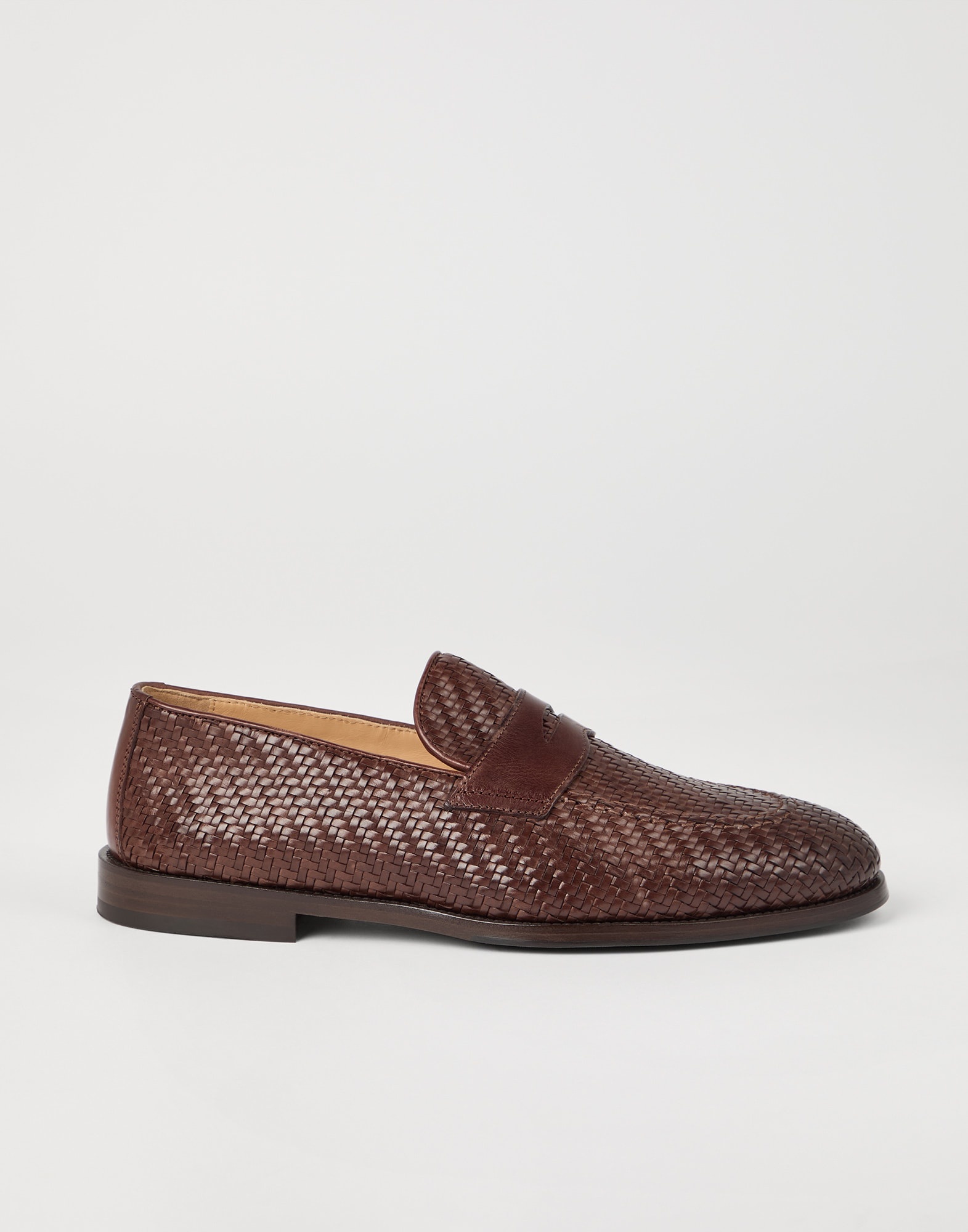 Braided calfskin penny loafers - 5