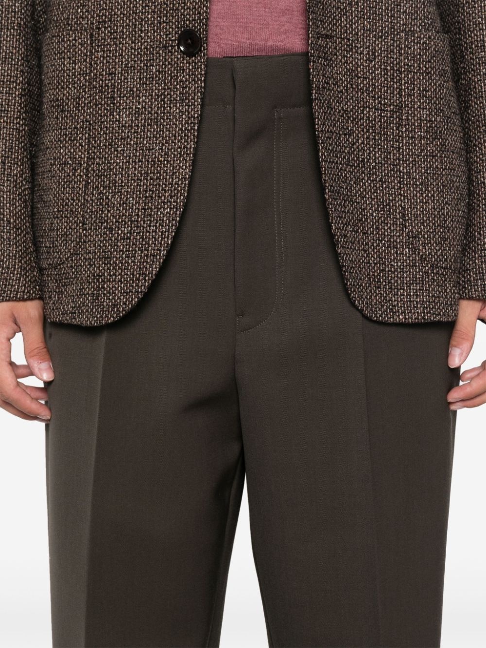 wool tapered pants - 5