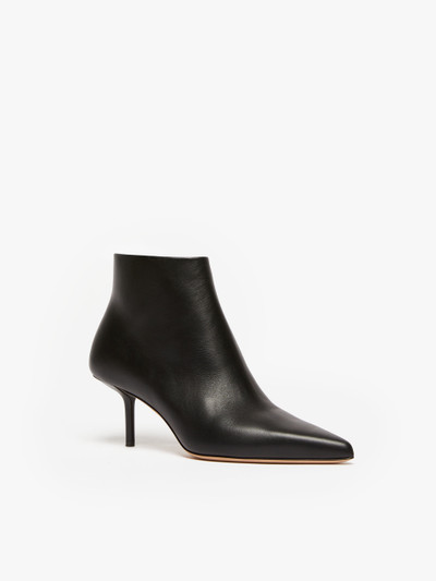 Max Mara Leather ankle boots with zip outlook