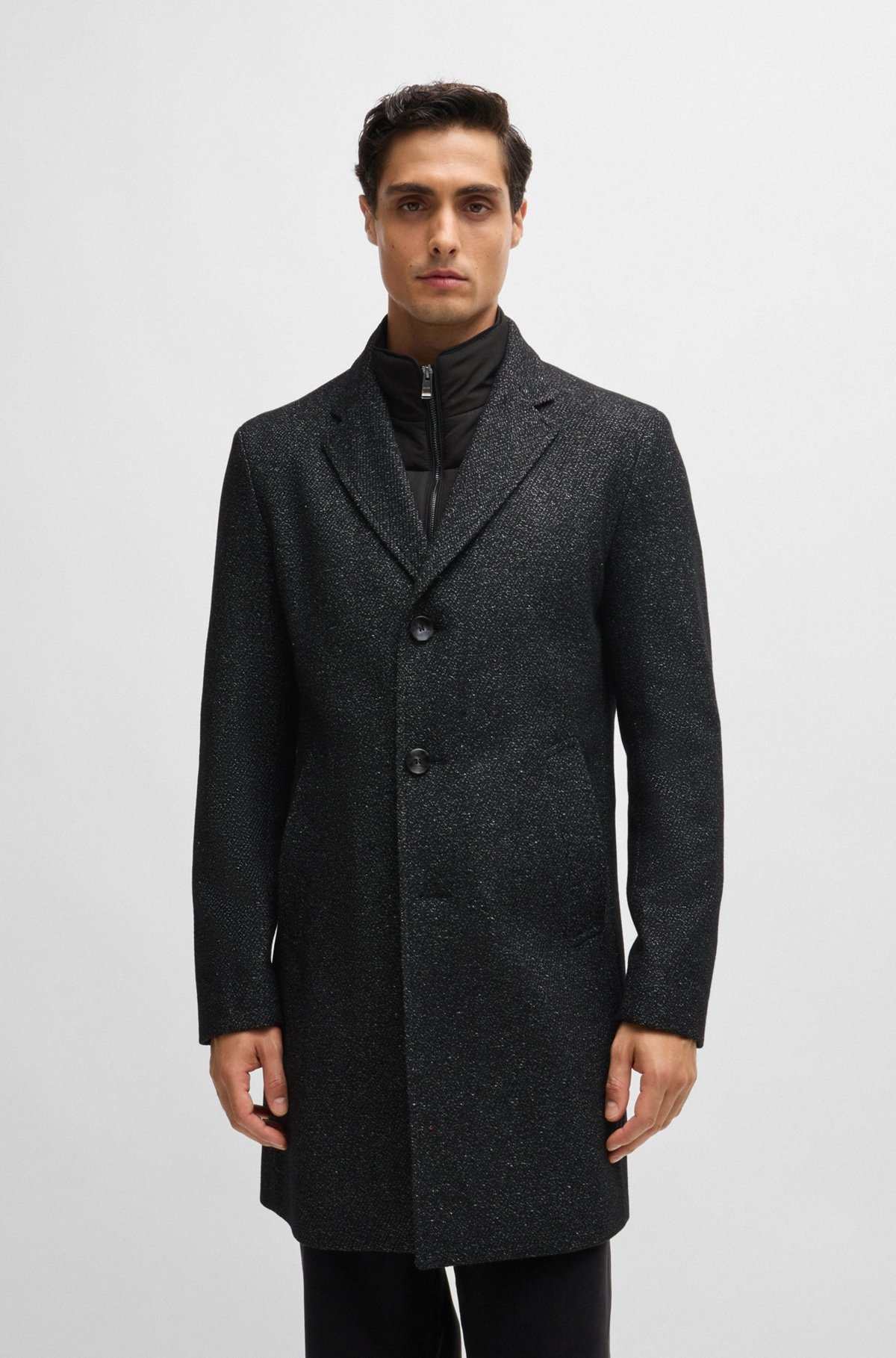 SLIM-FIT COAT WITH DETACHABLE ZIP-UP INNER - 2