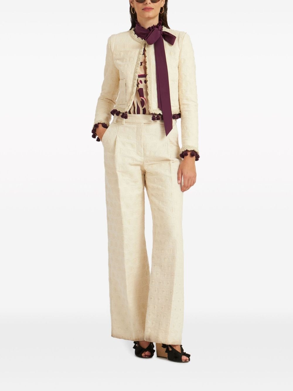 Bijoux embroidered cropped jacket - 2