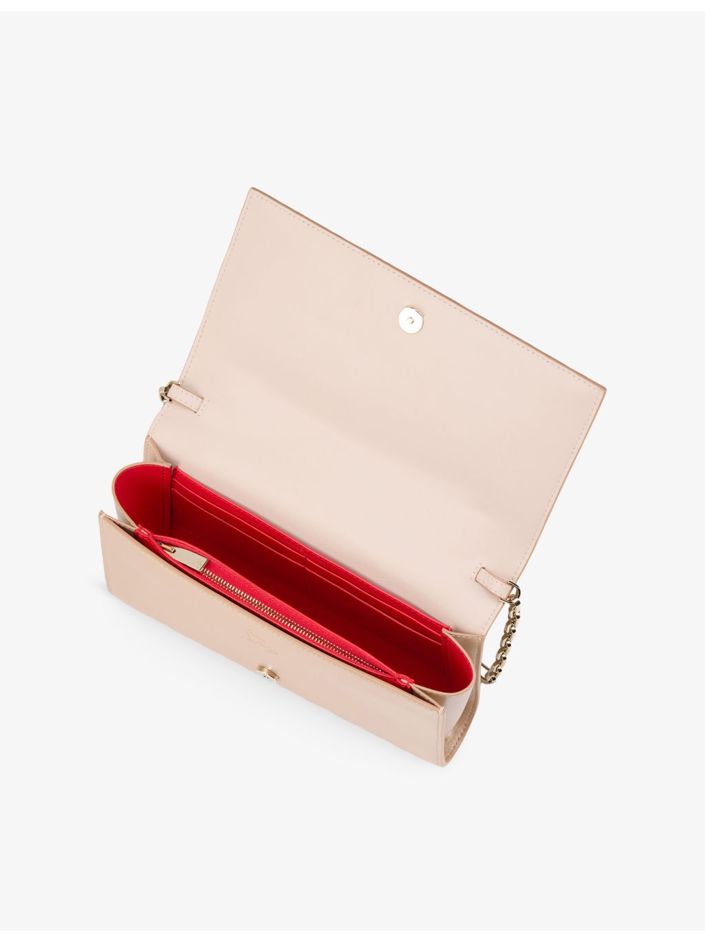 Paloma Pearlescent-Leather Clutch Bag - 5