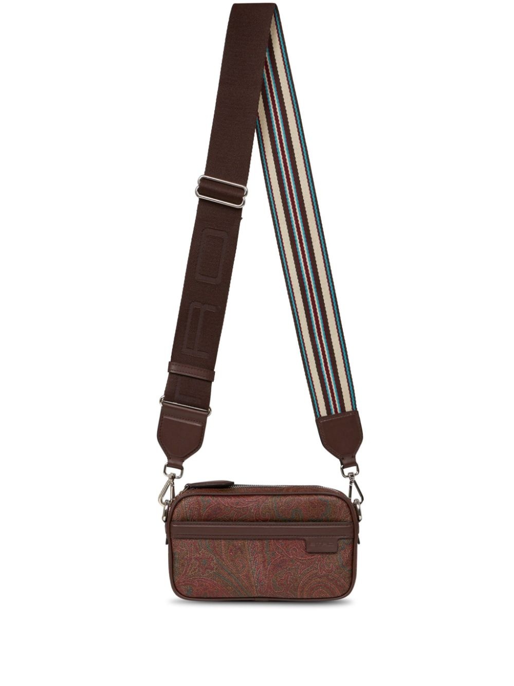mini paisley-print leather crossbody bag - 1