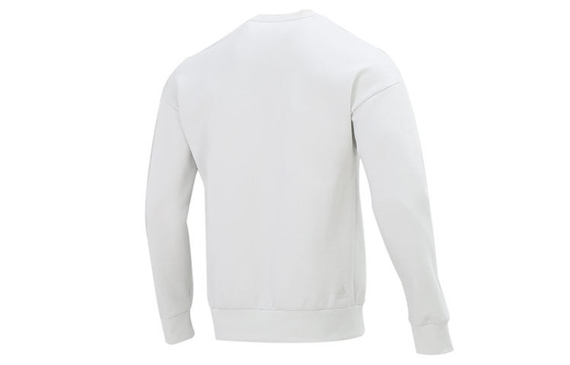 adidas Men's adidas St Crewgfx Swt Long Sleeves Round Neck Pullover Gray White HE7465 outlook