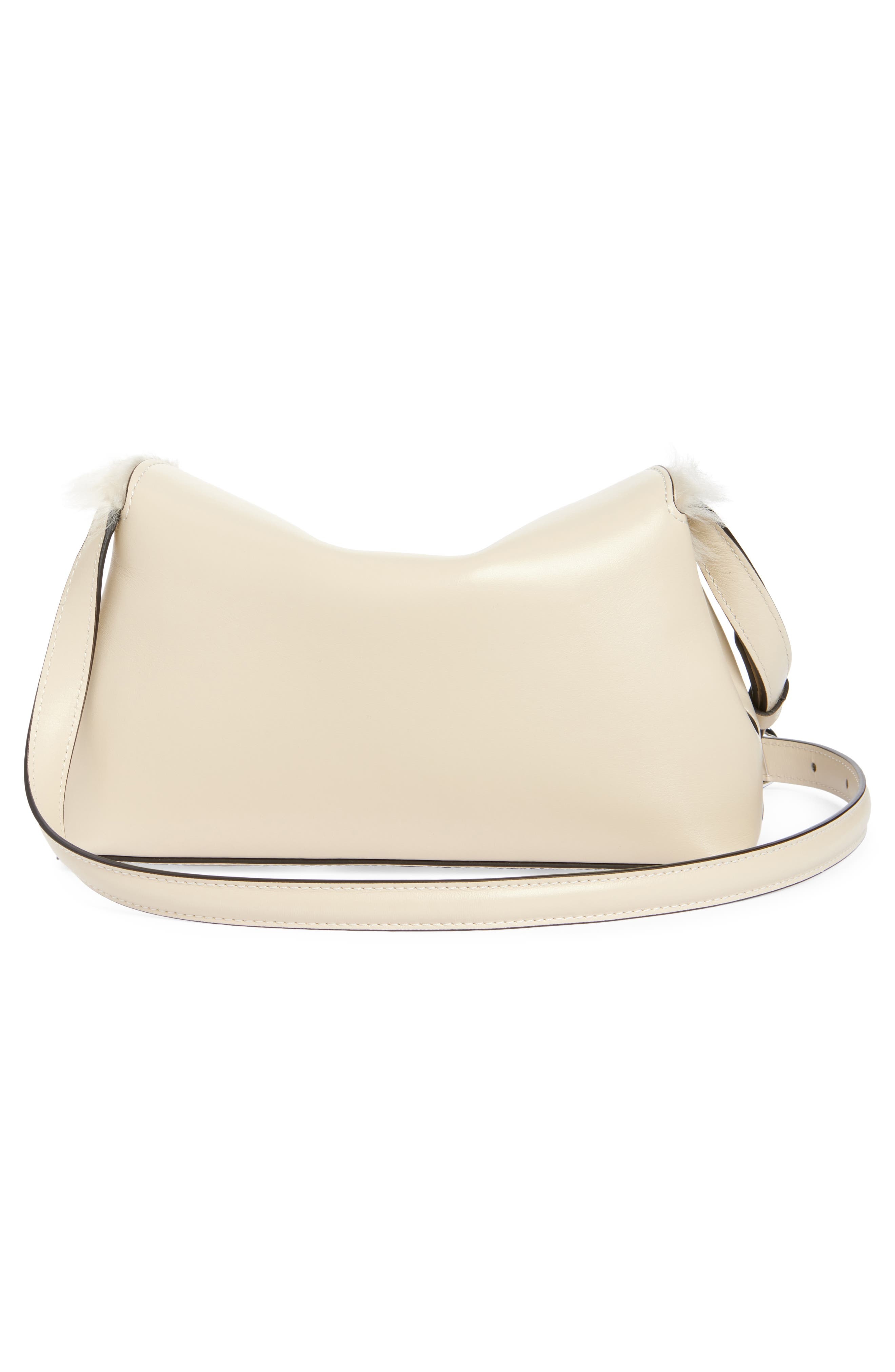 TOTEME T-Lock Genuine Shearling Clutch in Ecru at Nordstrom - 4