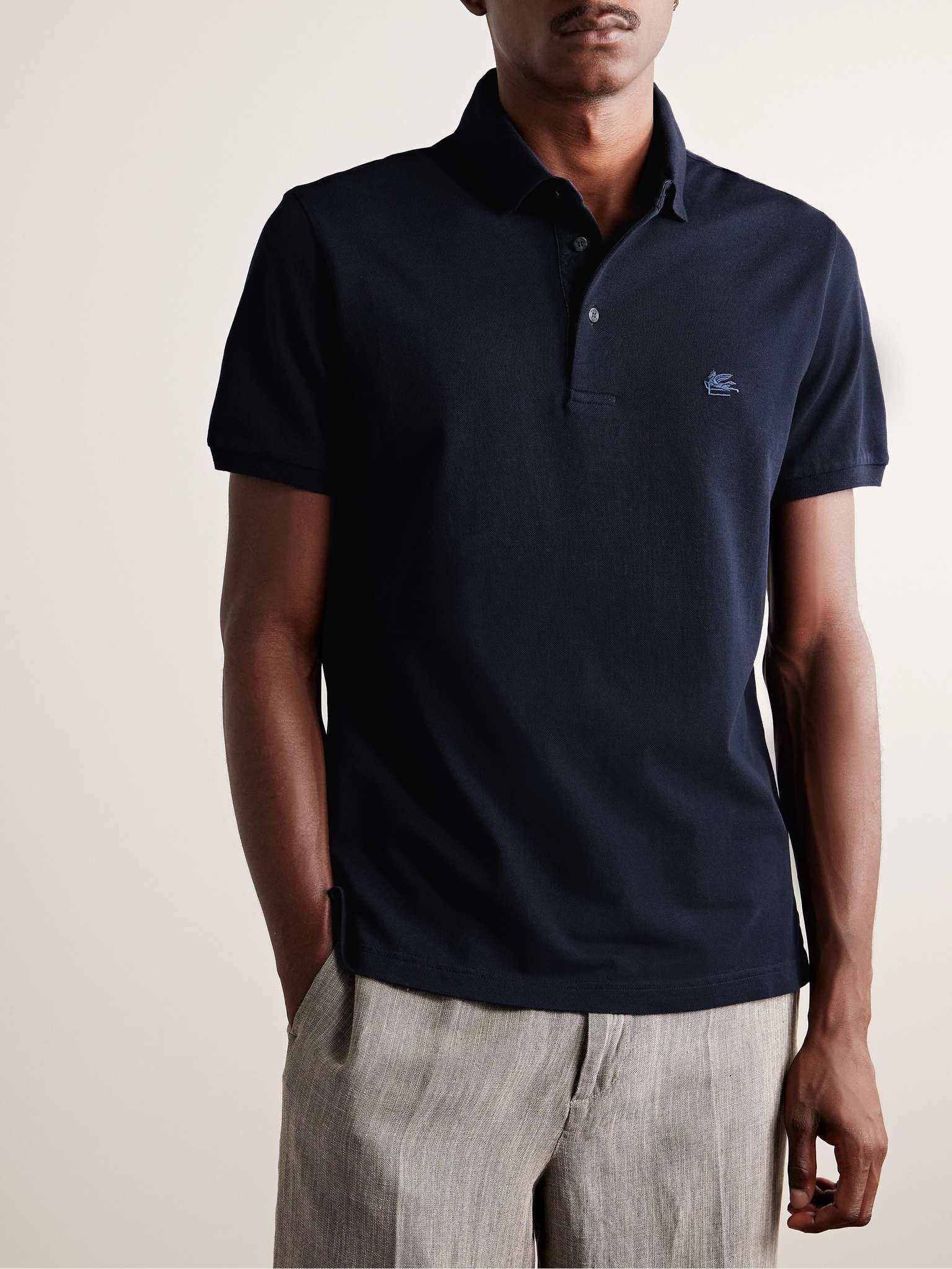 Logo-Embroidered Cotton-Piqué Polo Shirt - 3