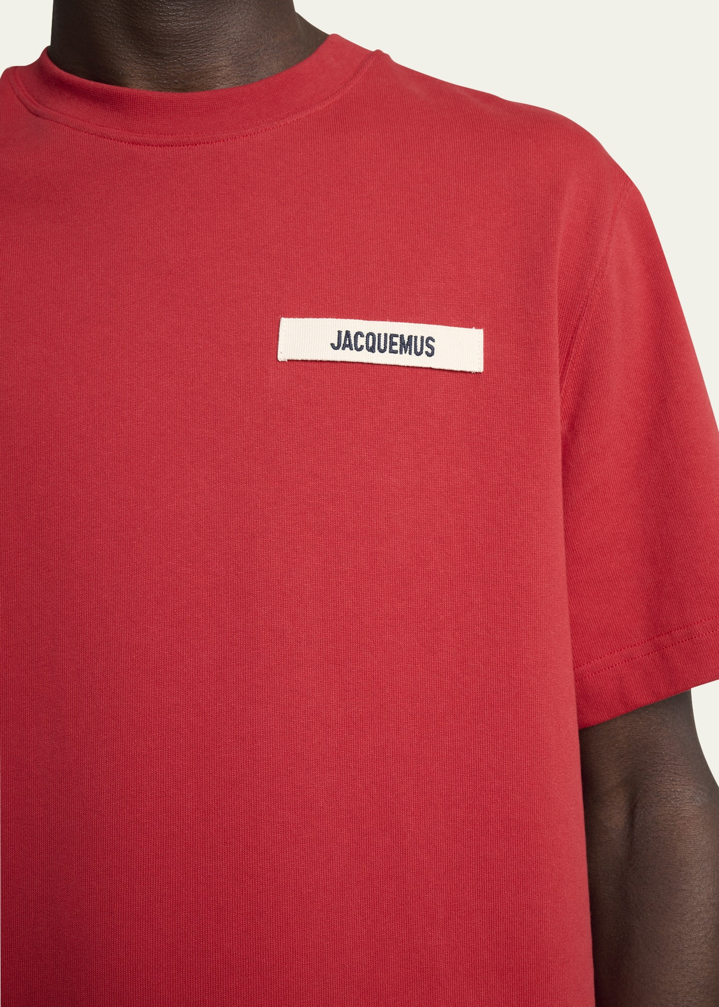 Men's Grosgrain Logo Crewneck T-Shirt - 5