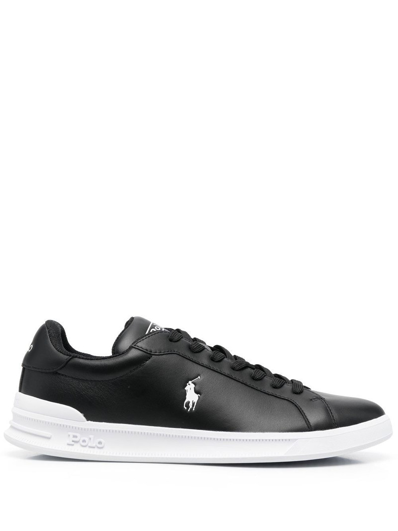 embroidered-pony low-top sneakers 1