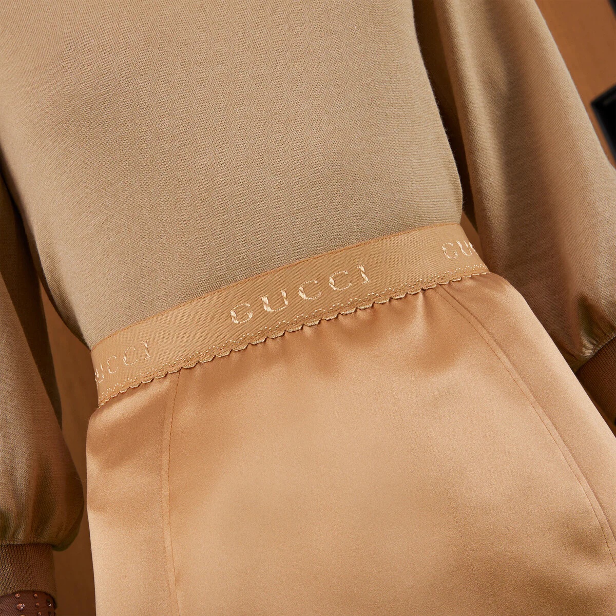Silk duchesse skirt - 4