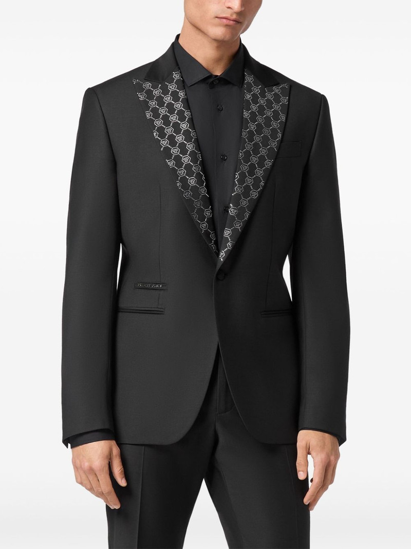 monogram-pattern blazer 3