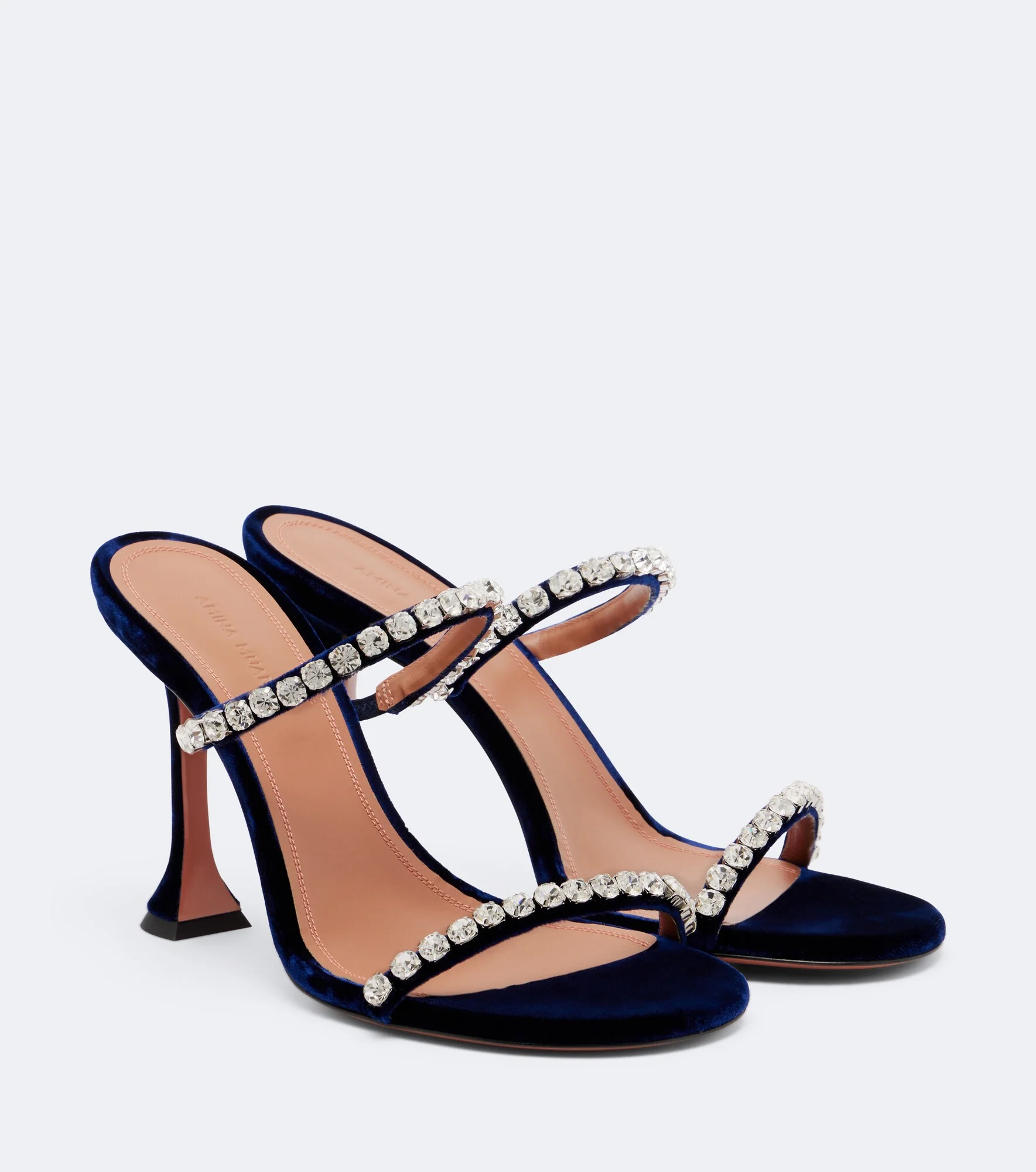 Gigi embellished velvet sandals - 1