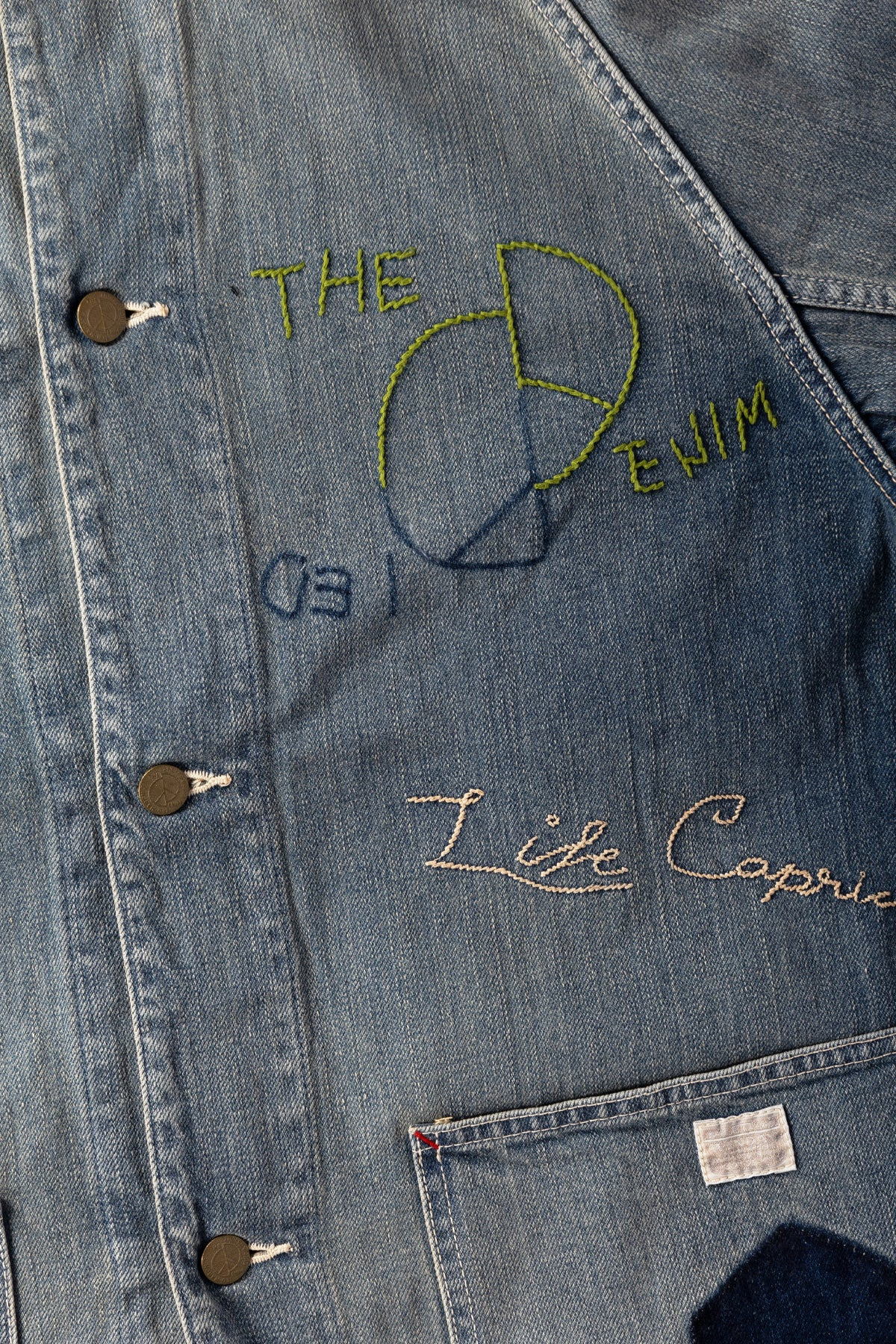 12oz Denim CACTUS Coverall (Memorial Embroidery Model) - Indigo - 3