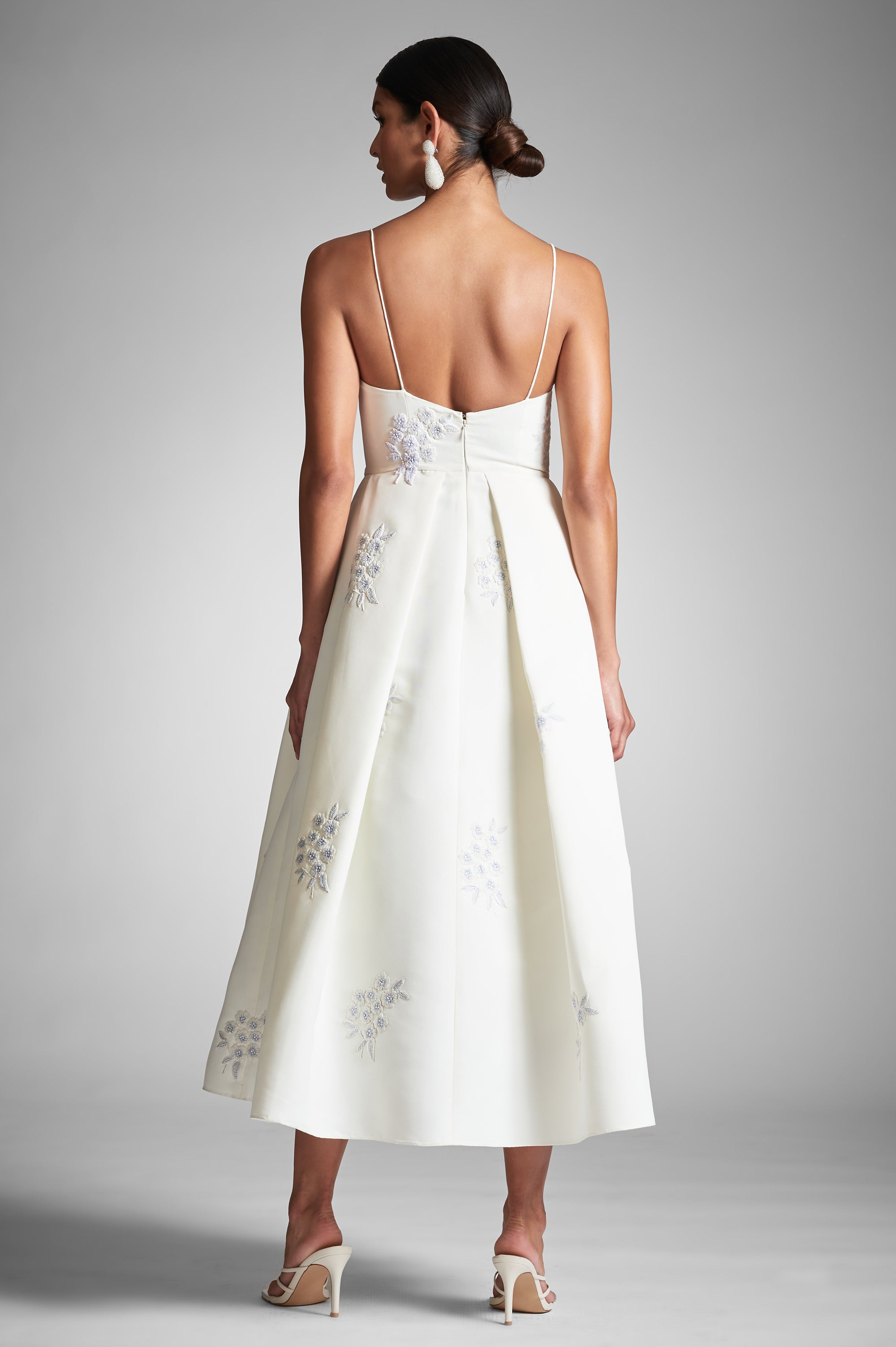 Audra Dress - Ivory/Embroidered Floral - 3