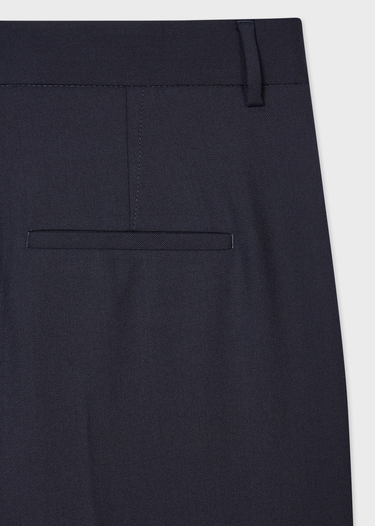 A Suit To Travel In - Women's Dark Navy Straight-Leg Wool Trousers - 2