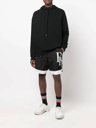 Rhude logo-print track shorts outlook