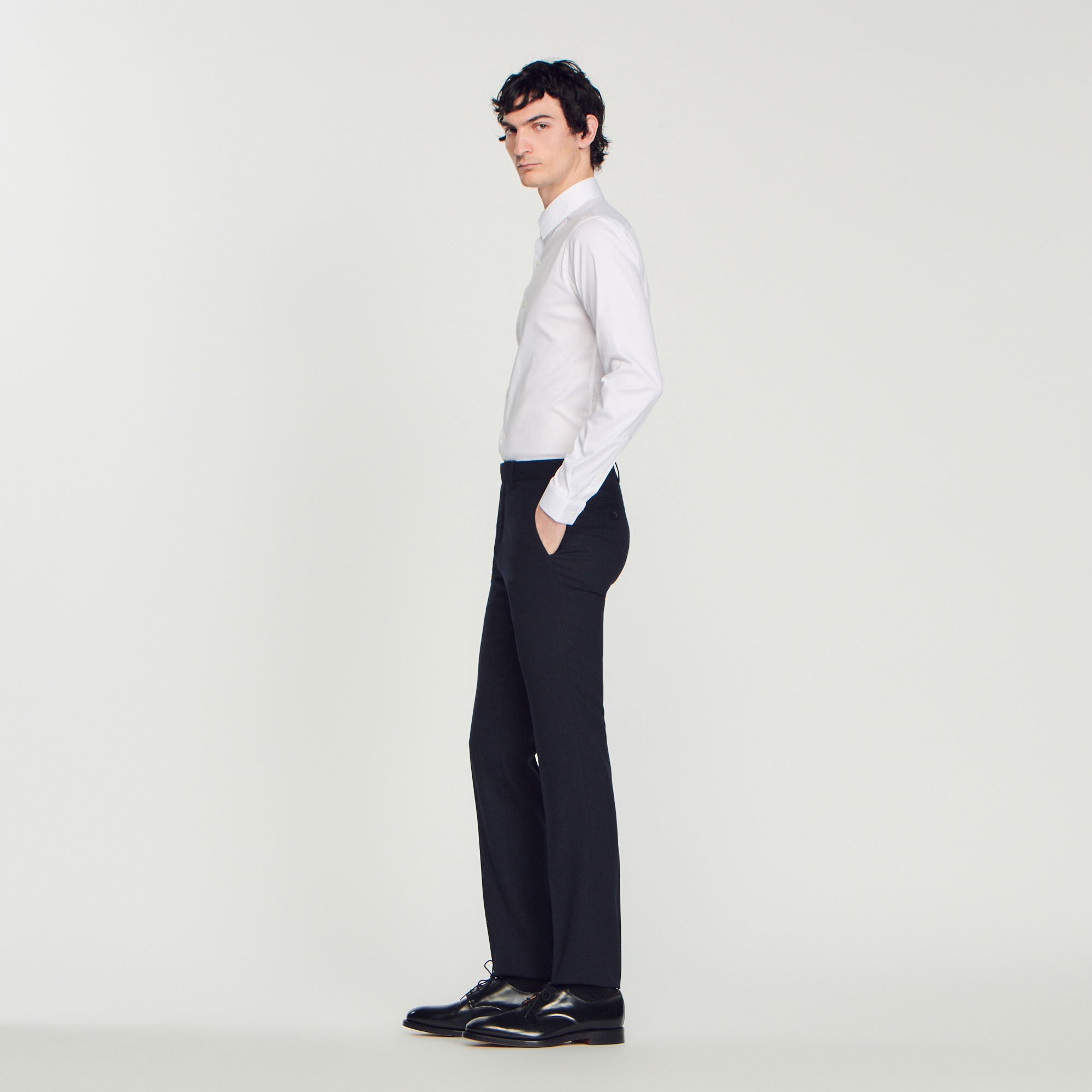 WOOL SUIT PANTS - 6