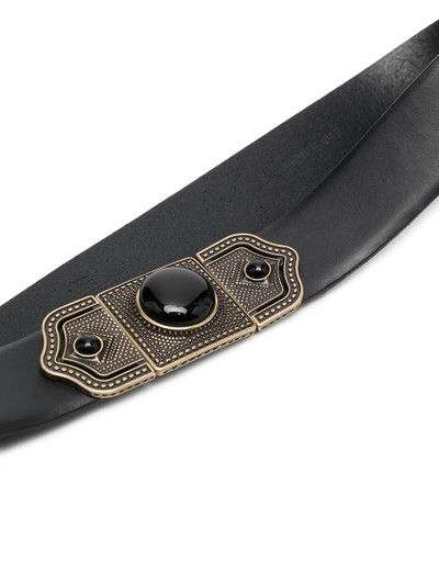 Etro gemstone-embellished leather belt outlook