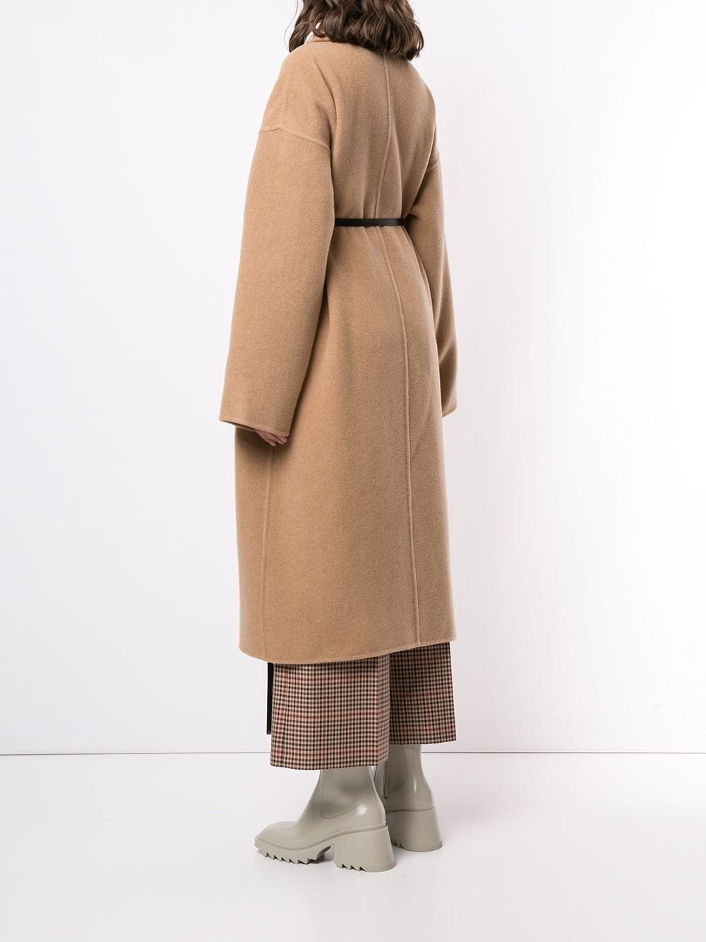 belted mid-length coat - 4