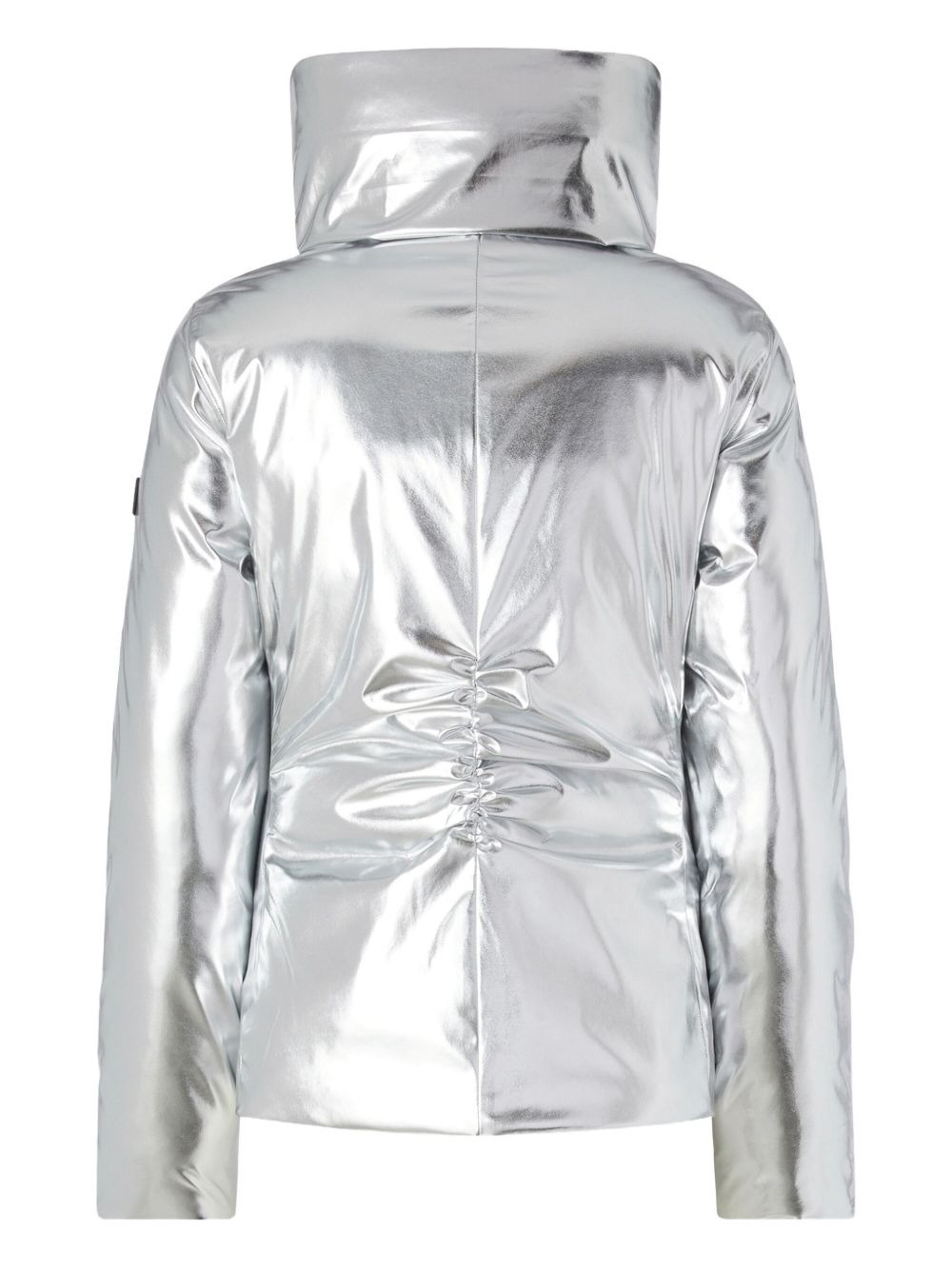 metallic high-neck jacket - 2