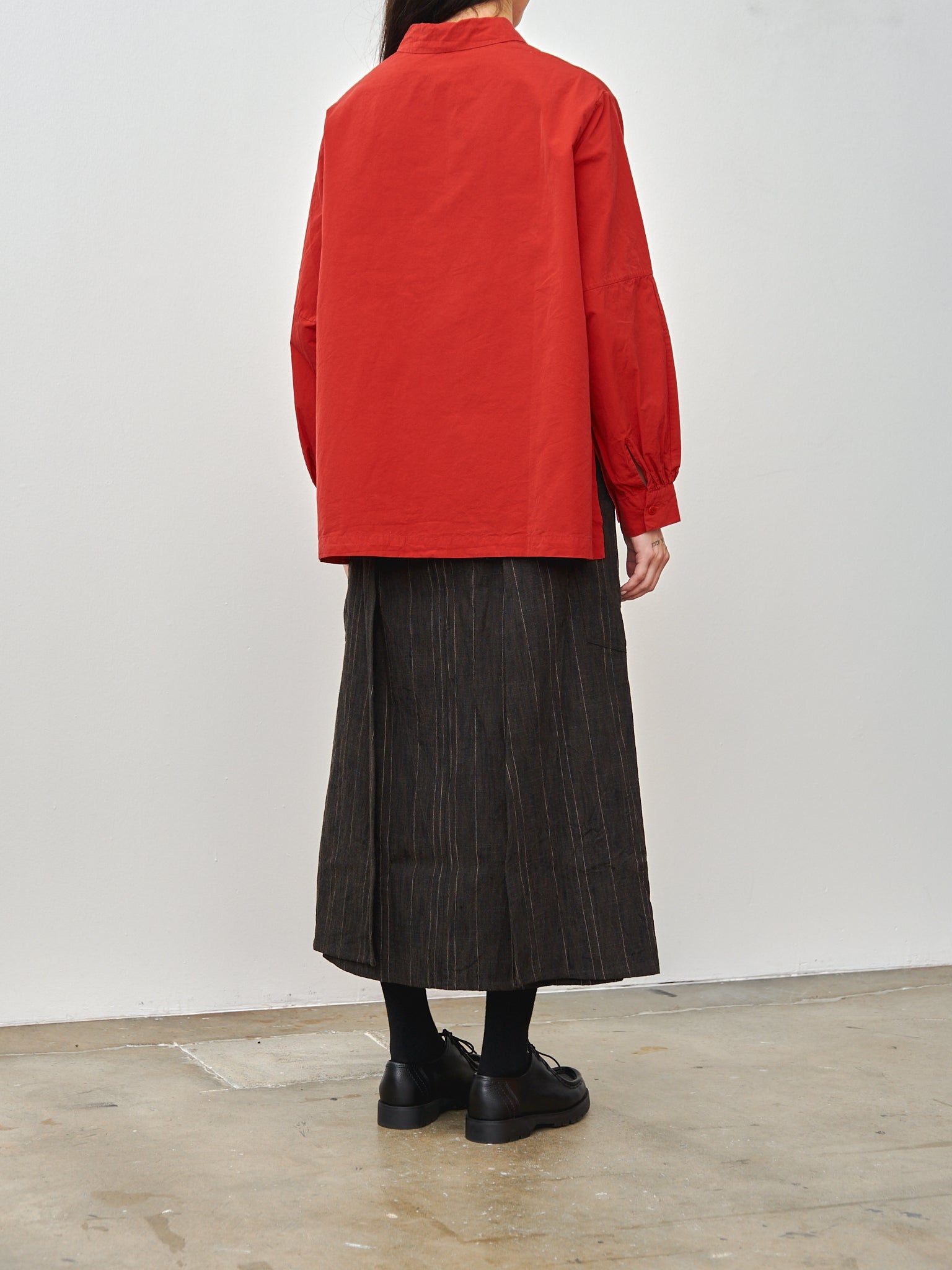 The Scout Skirt - Crumpled Stripe Walnut - 5