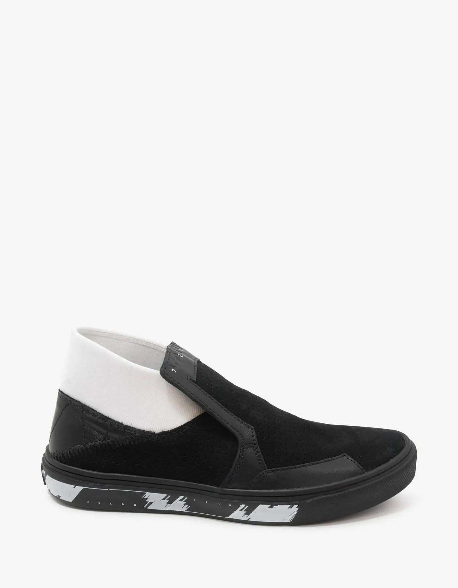 Stone Island Shadow Project Black Leather Slip-On Trainers - 2