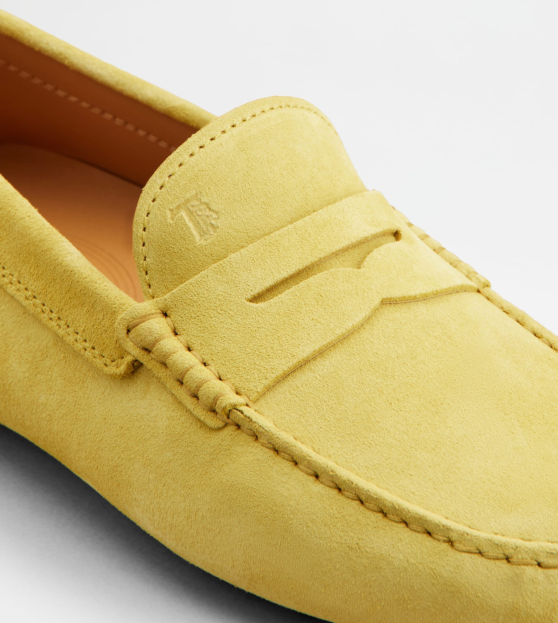 GOMMINO DRIVING SHOES IN SUEDE - YELLOW - 6