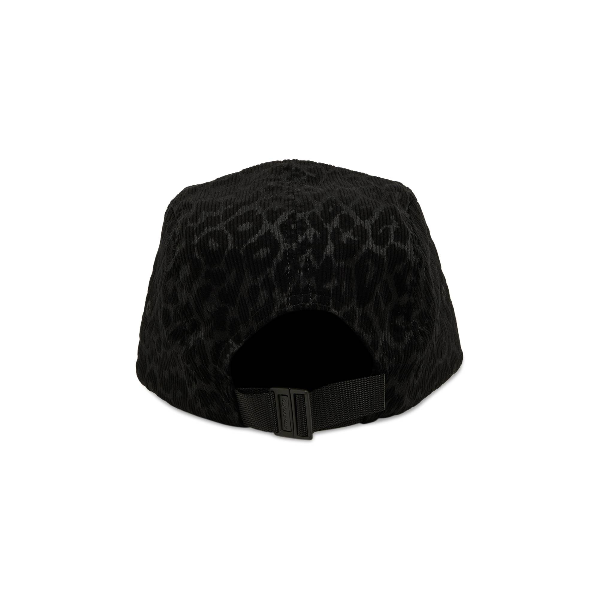 Supreme Leopard Corduroy Camp Cap 'Black' - 4