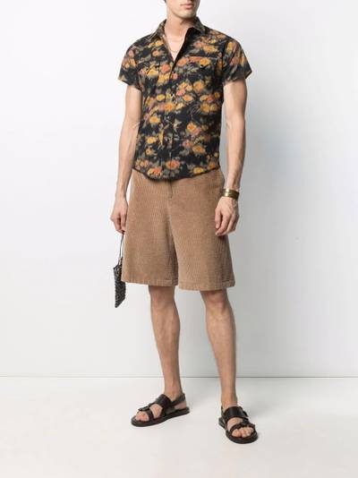 SAINT LAURENT floral-print short-sleeve shirt outlook