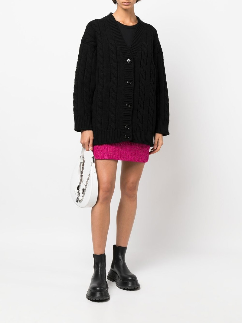 Prada V-neck cable-knit cardigan outlook