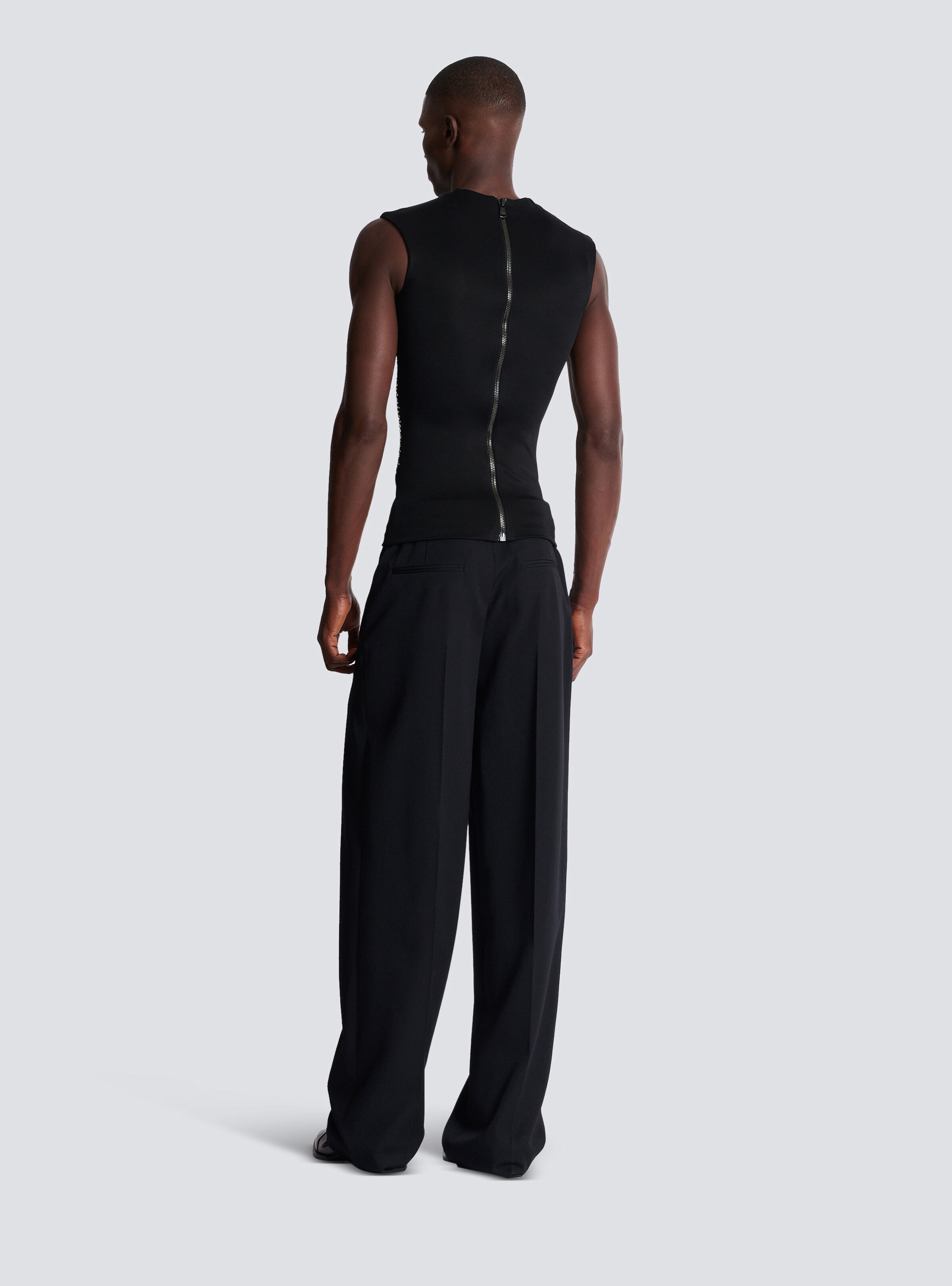 Rhinestone Galaxy tank top in sculpting jersey - 4