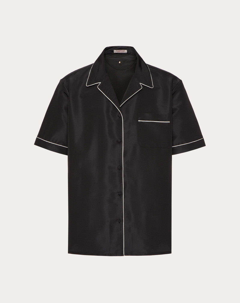 SILK FAILLE SHORT-SLEEVE SHIRT 1