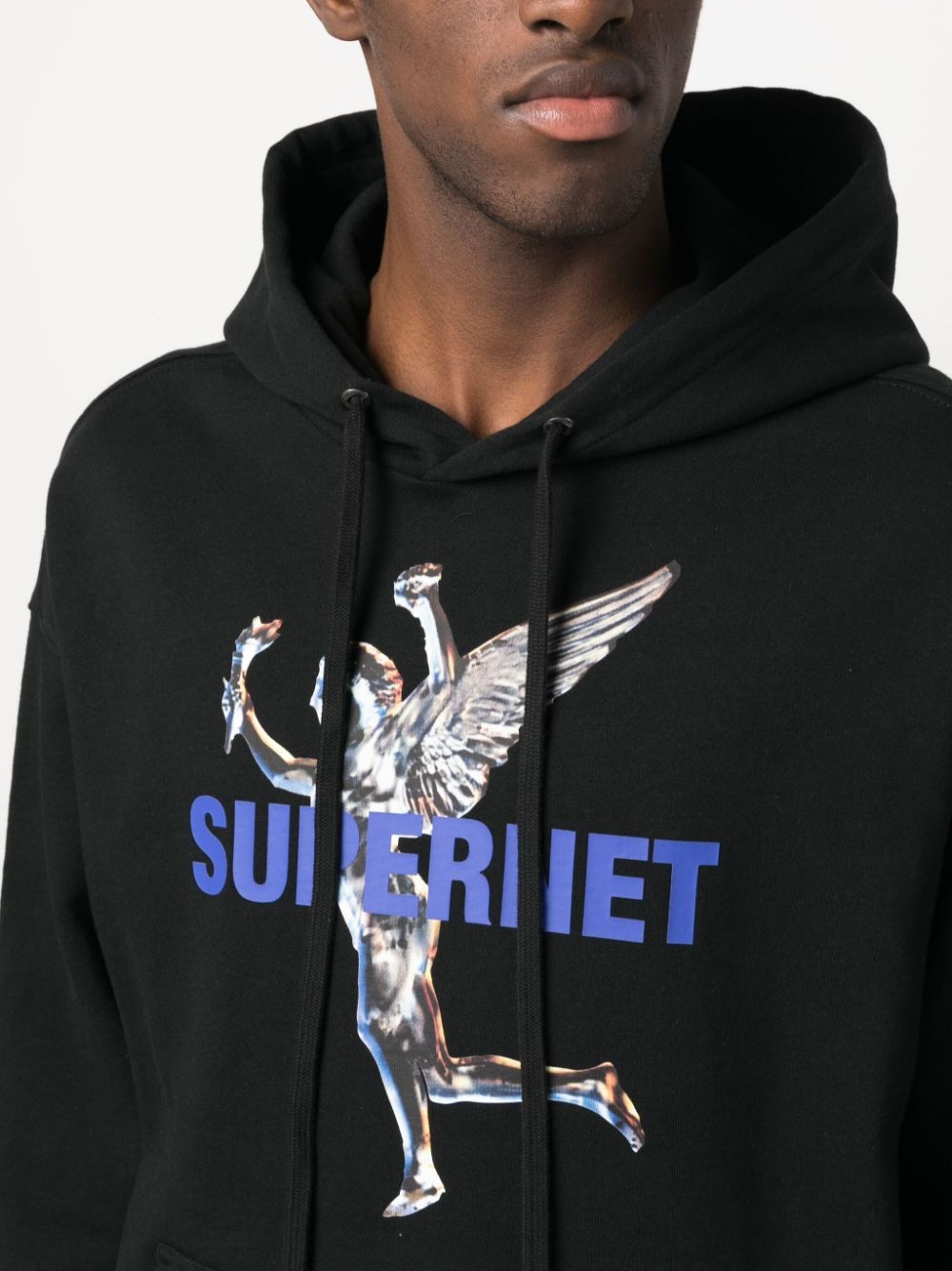Rolls-print crew-neck hoodie - 5
