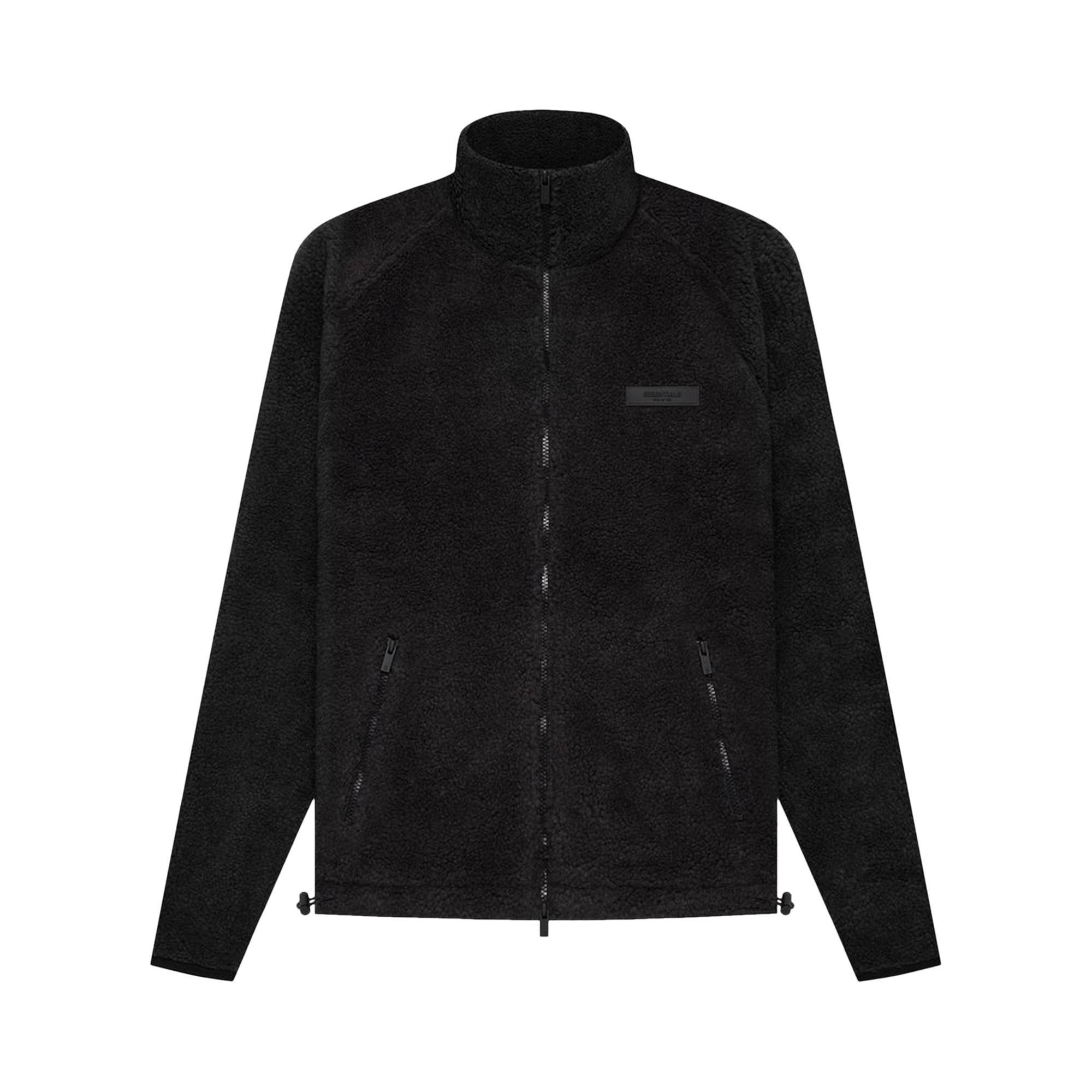 Fear of God Essentials Polar Fleece Full Zip Jacket 'Iron' - 1