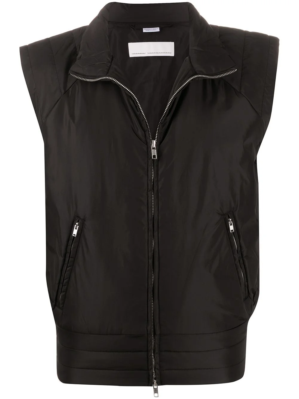 padded sleeveless jacket - 1
