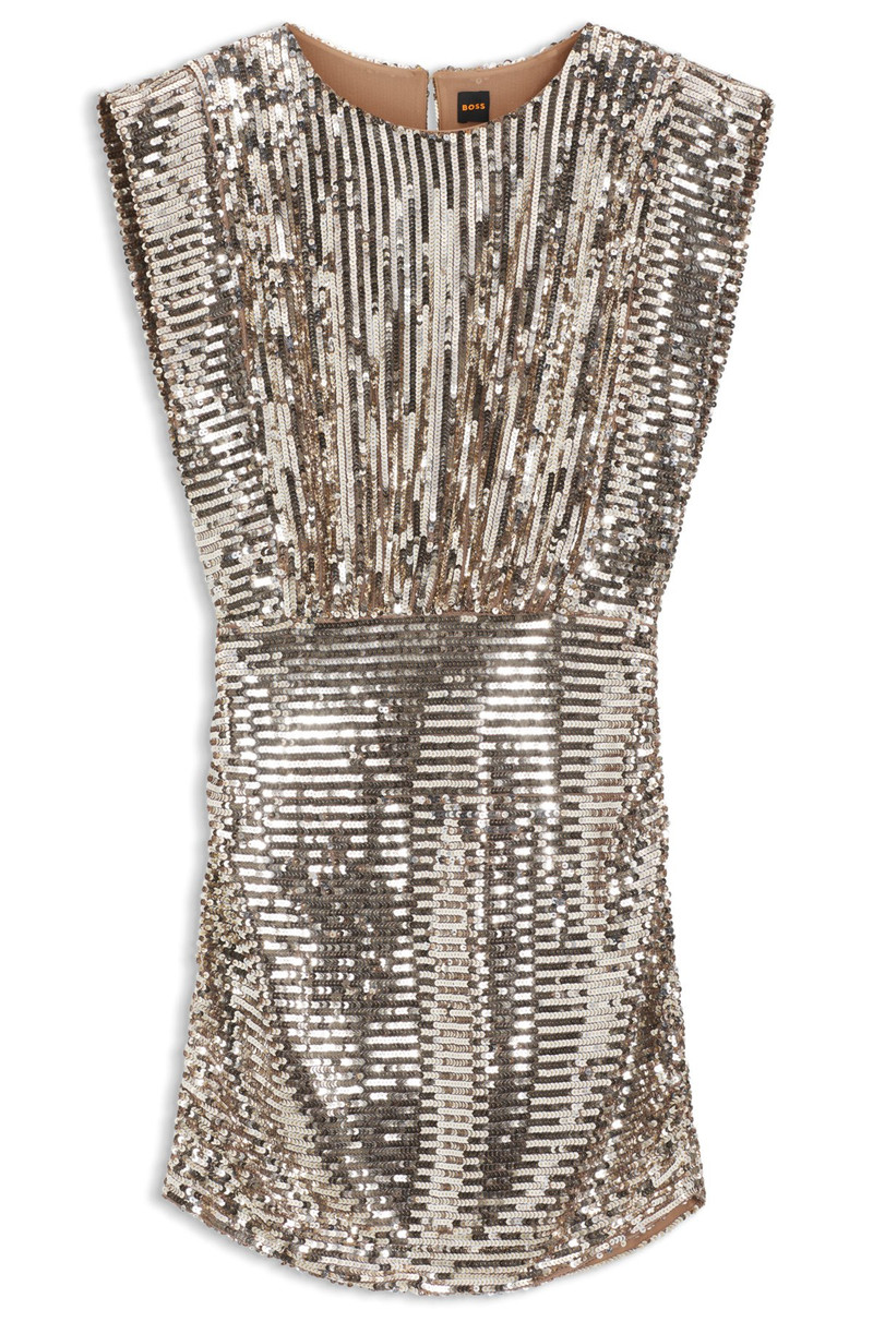 SEQUIN DRESS WITH SHOULDER PADS 1