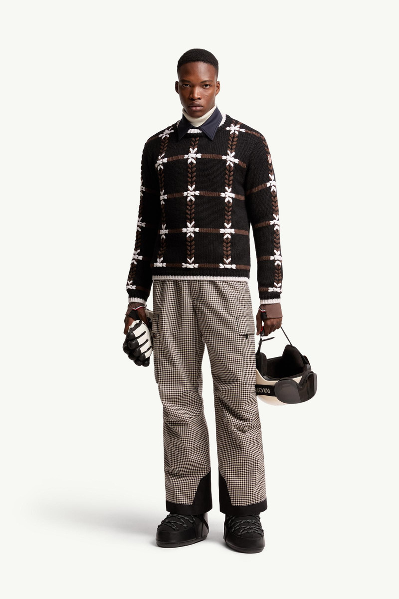 Moncler Grenoble Embroidered Wool Blend Sweater outlook