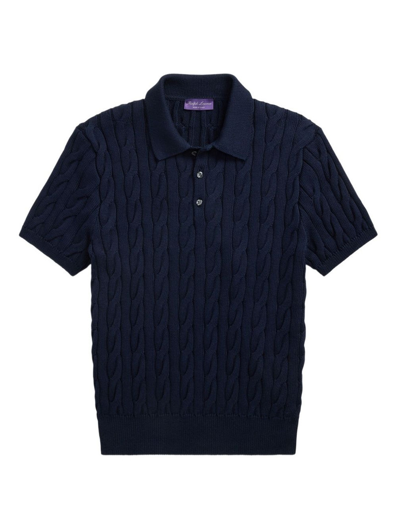 cable-knit polo shirt 1